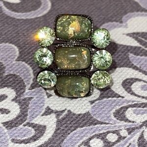SMK Green Amethyst Stones & Gemstones Ring Sz 8